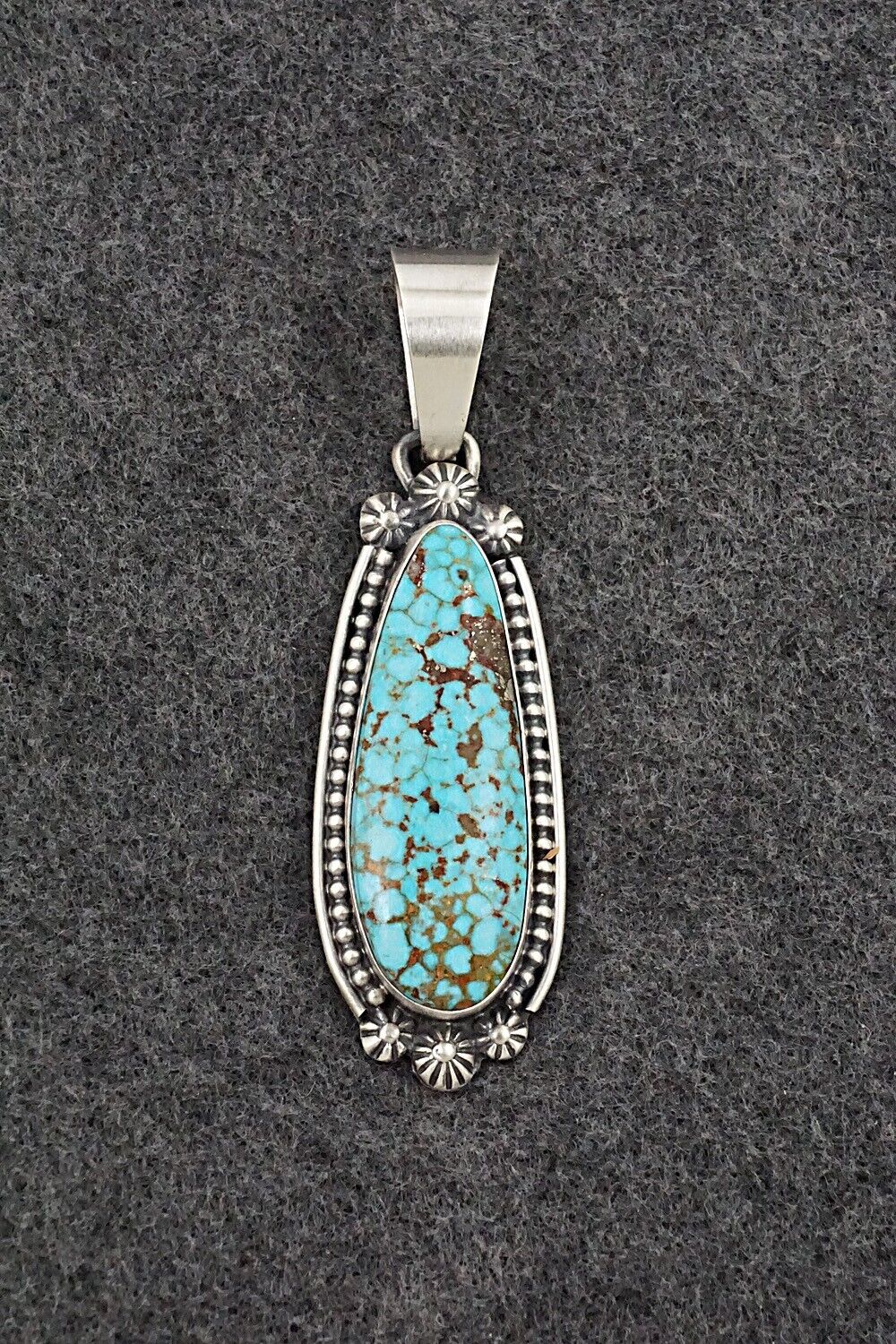 Turquoise & Sterling Silver Pendant - Darrin Livingston