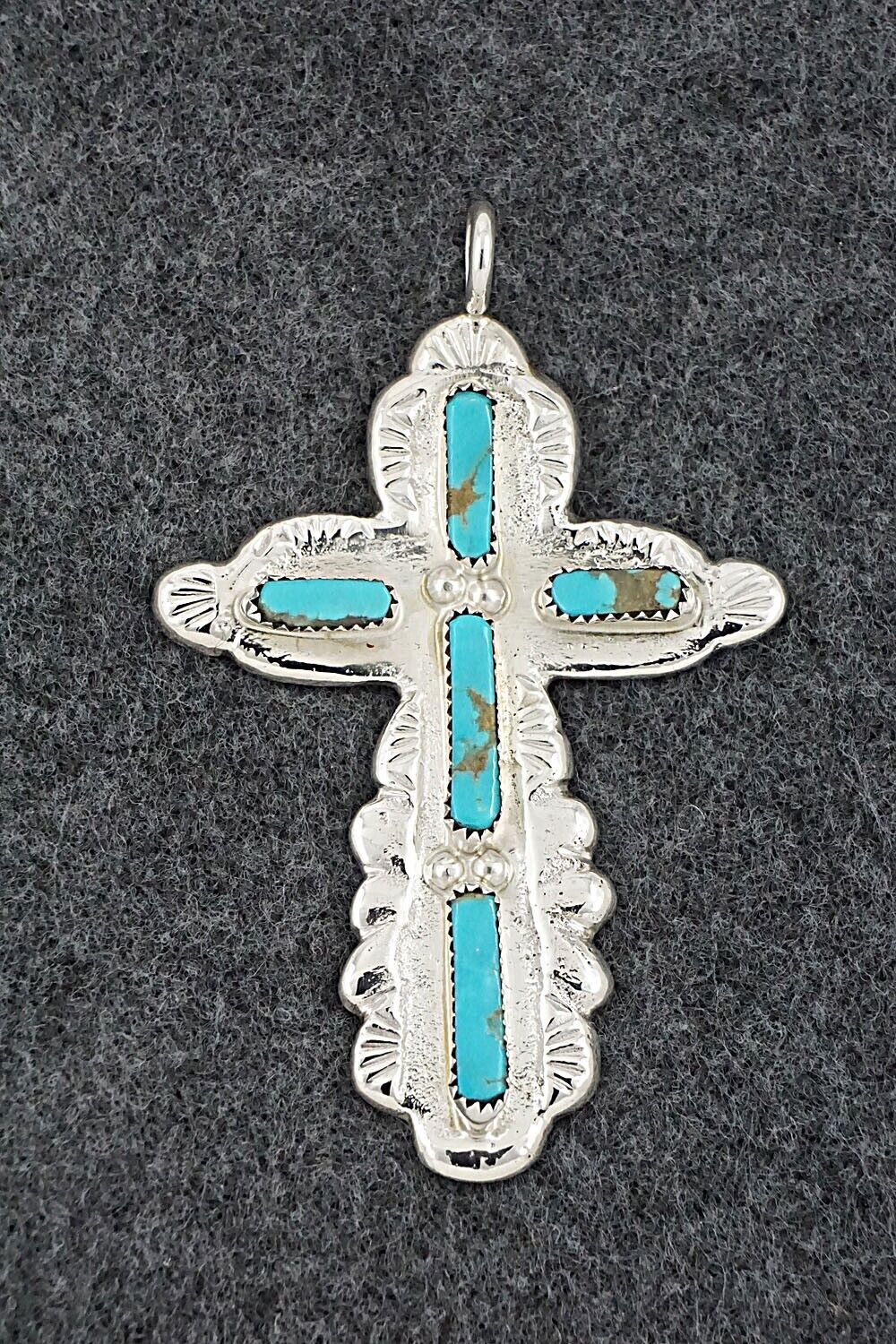 Turquoise & Sterling Silver Pendant - Verona Quam