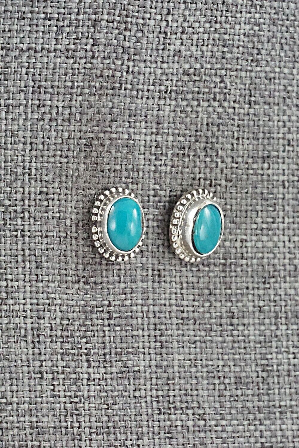 Turquoise & Sterling Silver Earrings - Rosemary Saunders