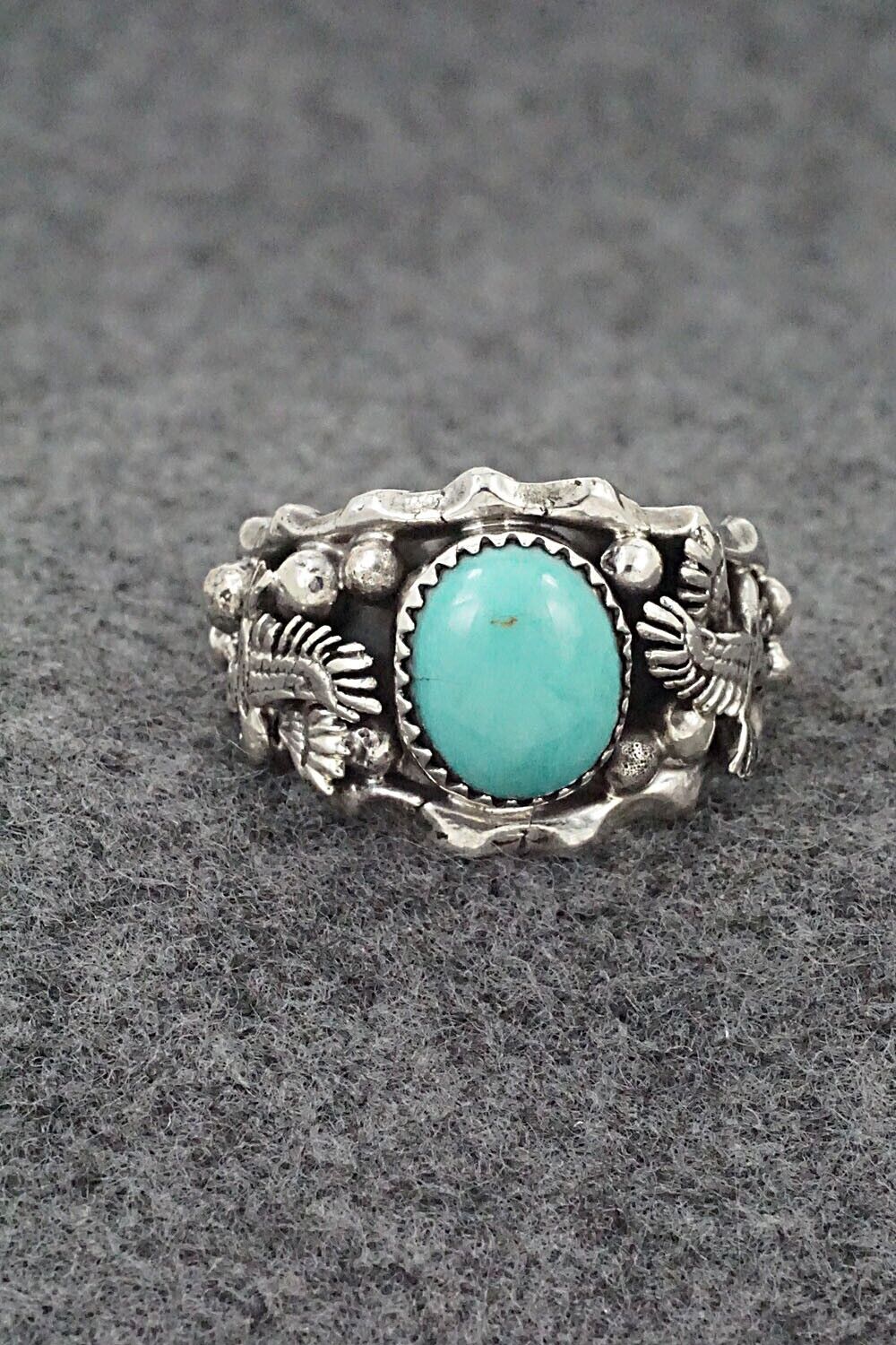 Turquoise & Sterling Silver Ring - Genevieve Francisco - Size 12