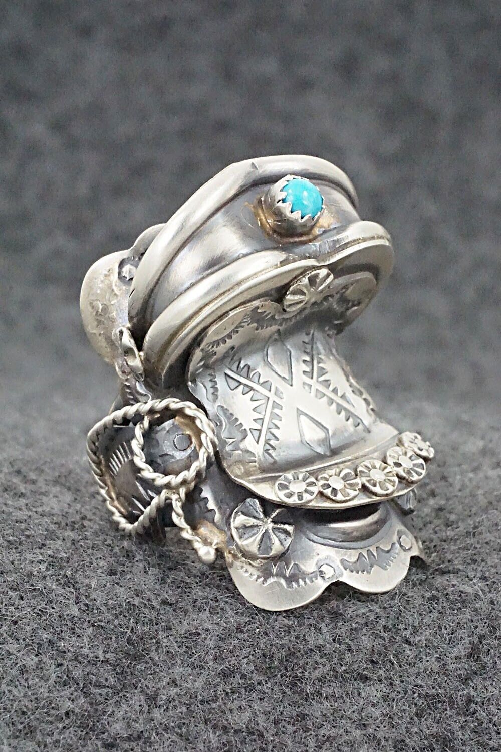 Turquoise & Sterling Silver Ring - Tim Yazzie - Size 9