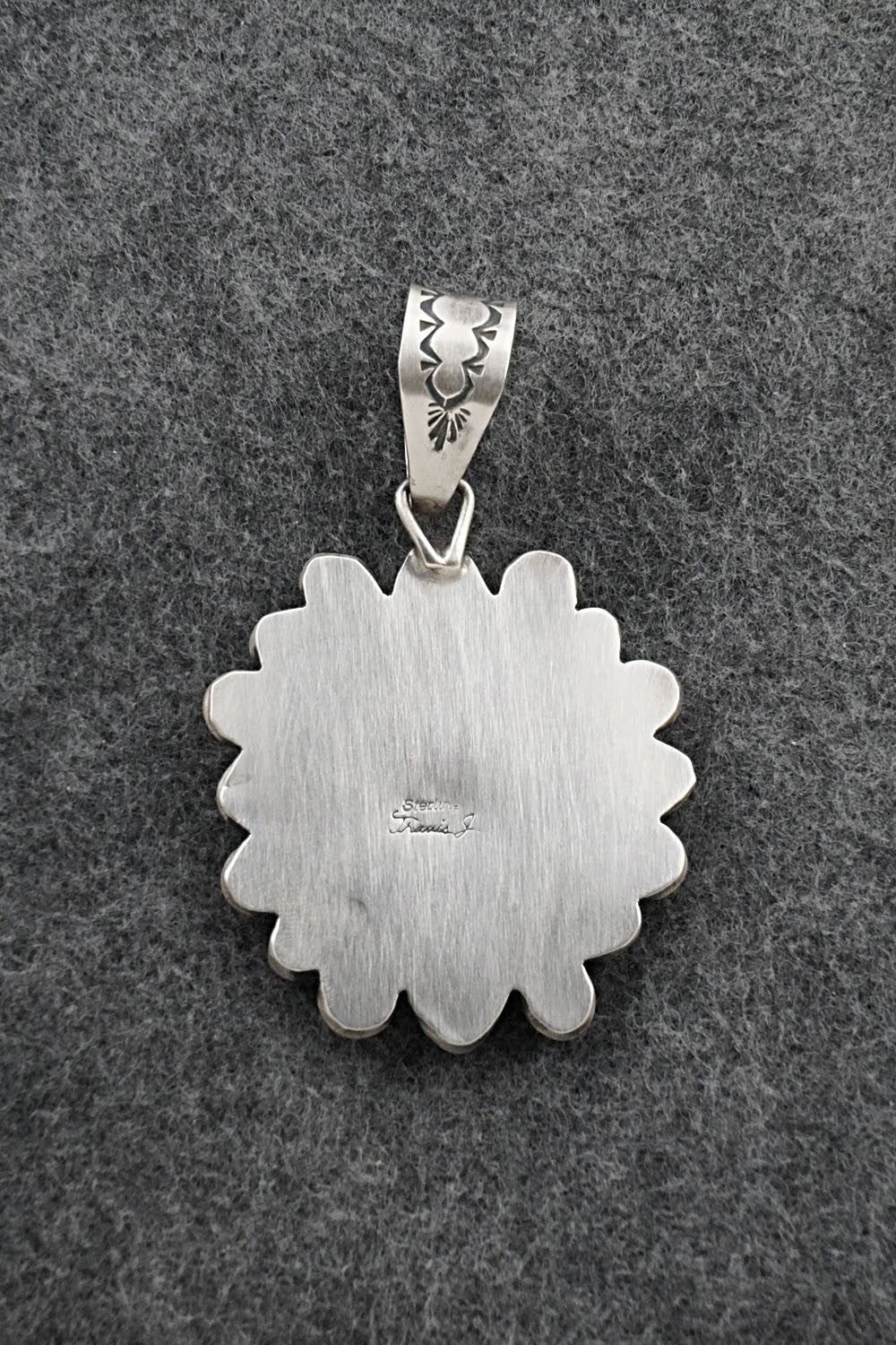 Turquoise & Sterling Silver Pendant - Travis Jim