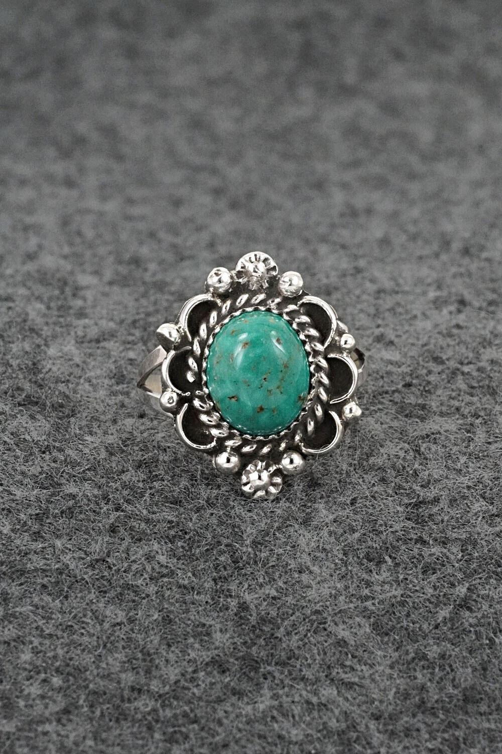 Turquoise & Sterling Silver Ring - Frieda Martinez - Size 7.25