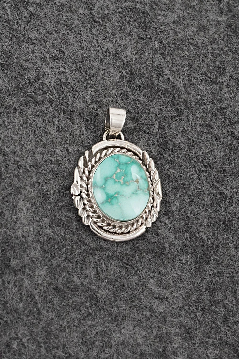Turquoise and Sterling Silver Pendant - Gene Martinez