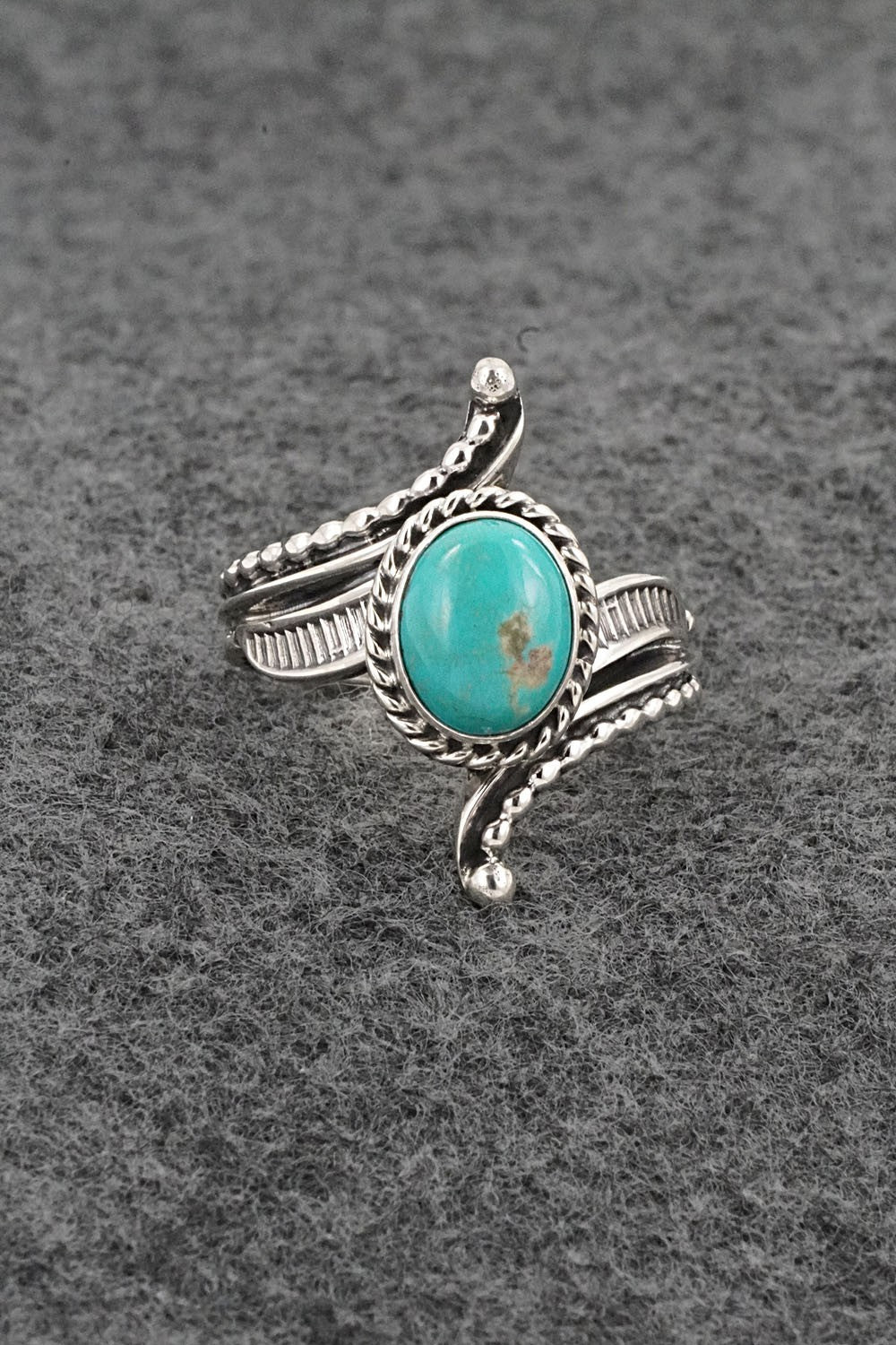 Turquoise & Sterling Silver Ring - Thomas Yazzie - Size 9