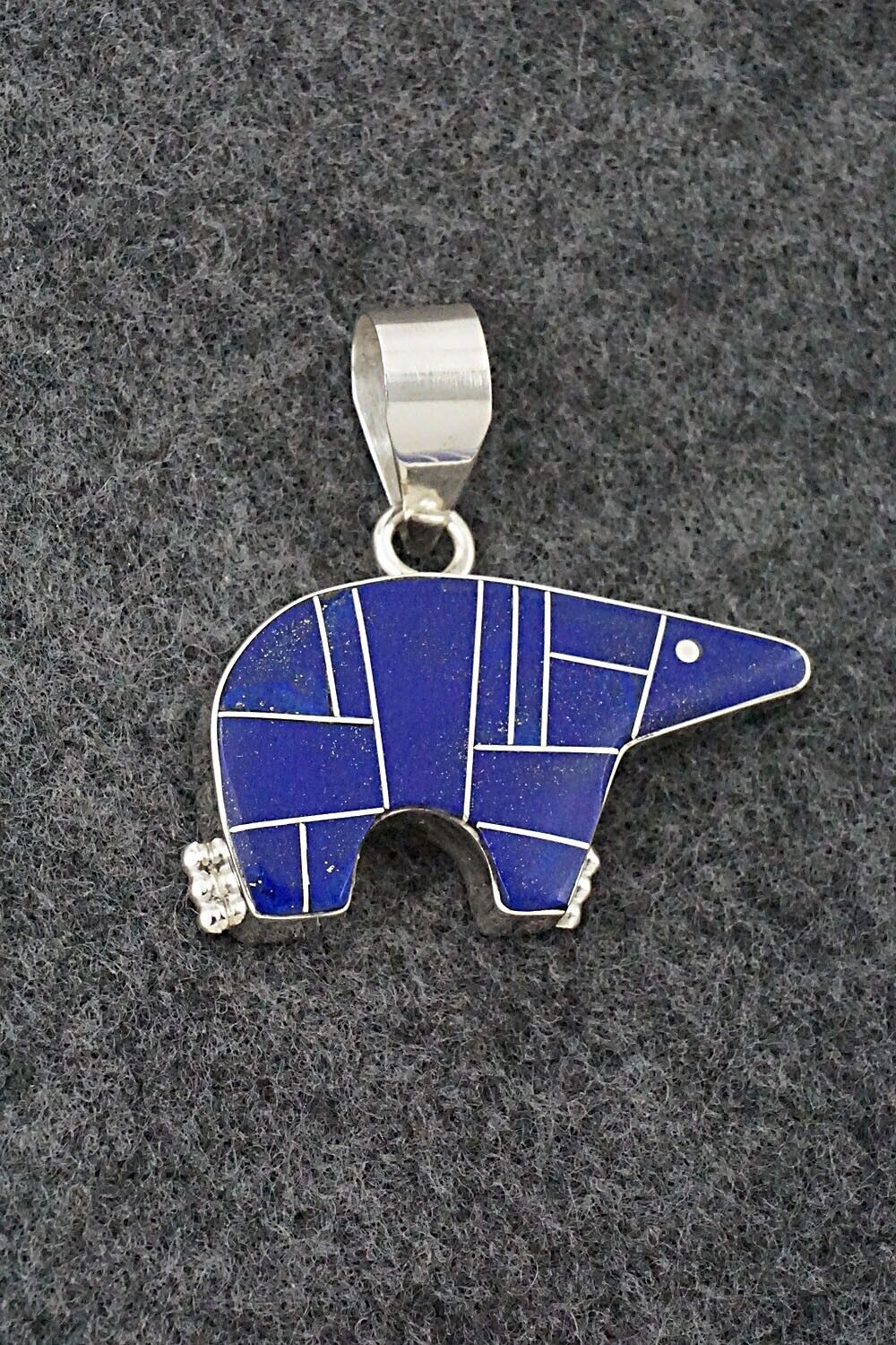 Lapis & Sterling Silver Pendant - Edison Yazzie