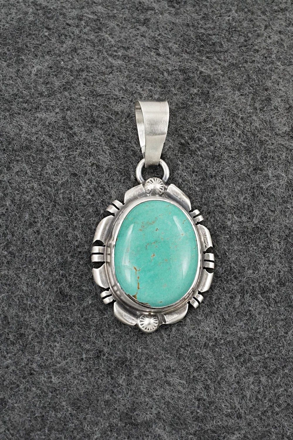 Turquoise & Sterling Silver Pendant - Thomas Franscisco