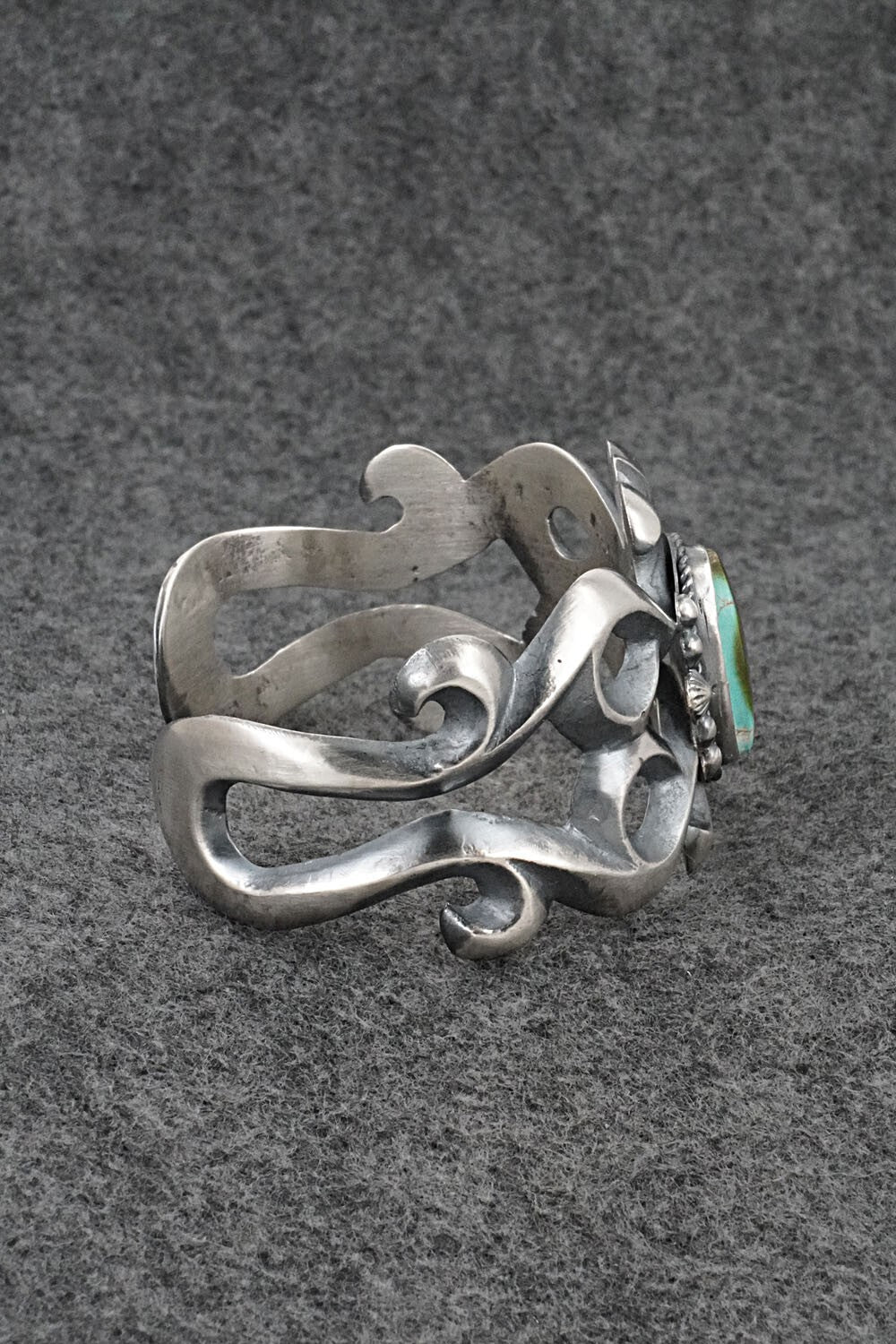 Turquoise & Sterling Silver Bracelet - Harrison Bitsue