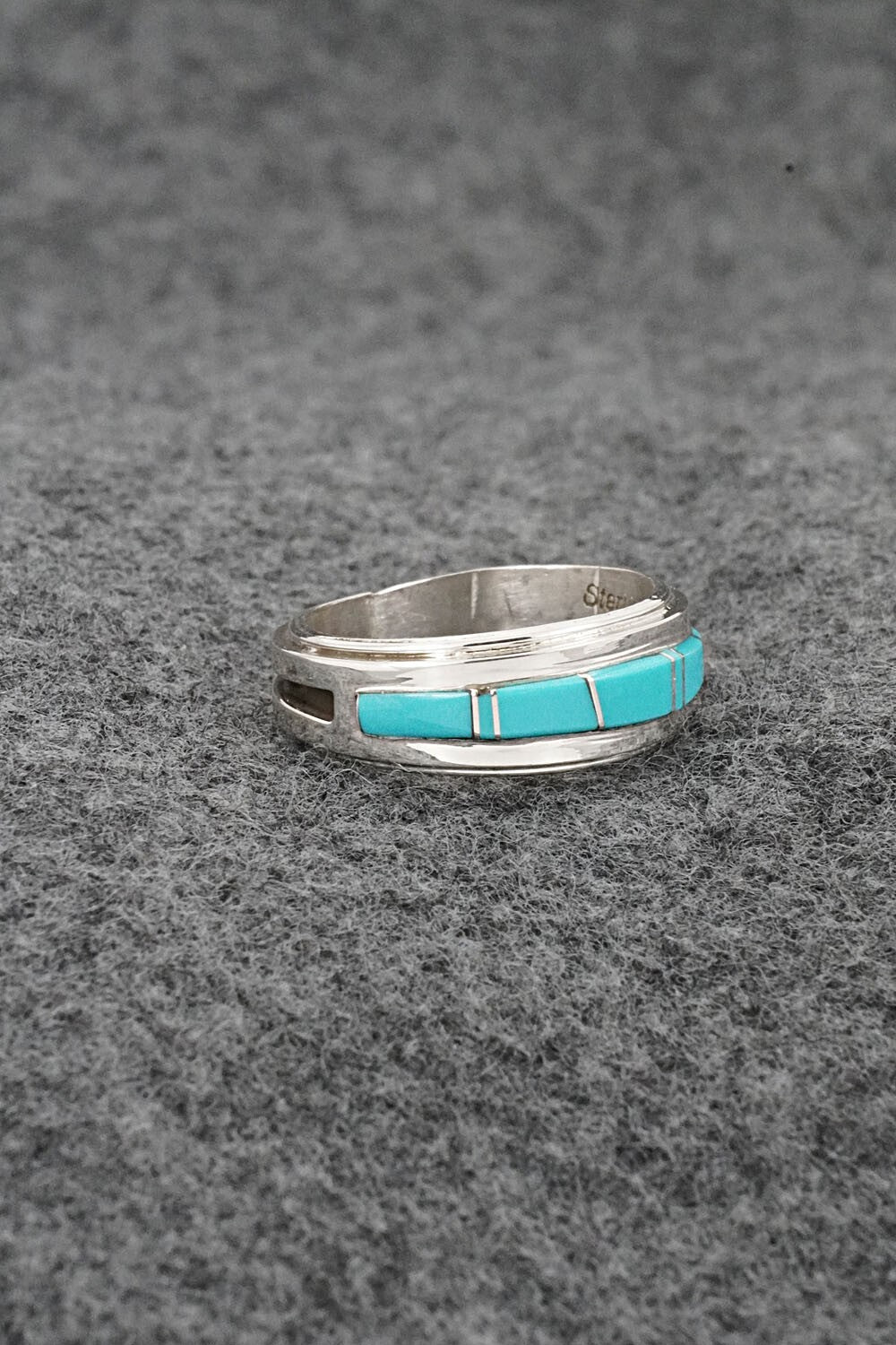 Turquoise & Sterling Silver Ring - Wilbert Muskett Jr. - Size 6.5