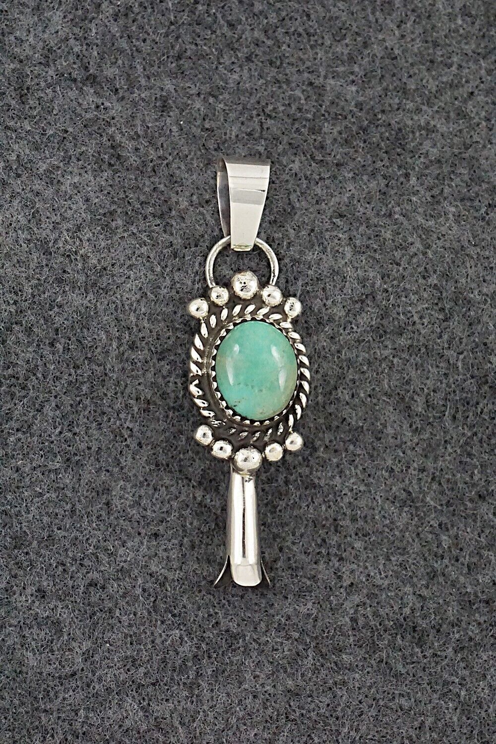 Turquoise and Sterling Silver Pendant - Vernon Johnson