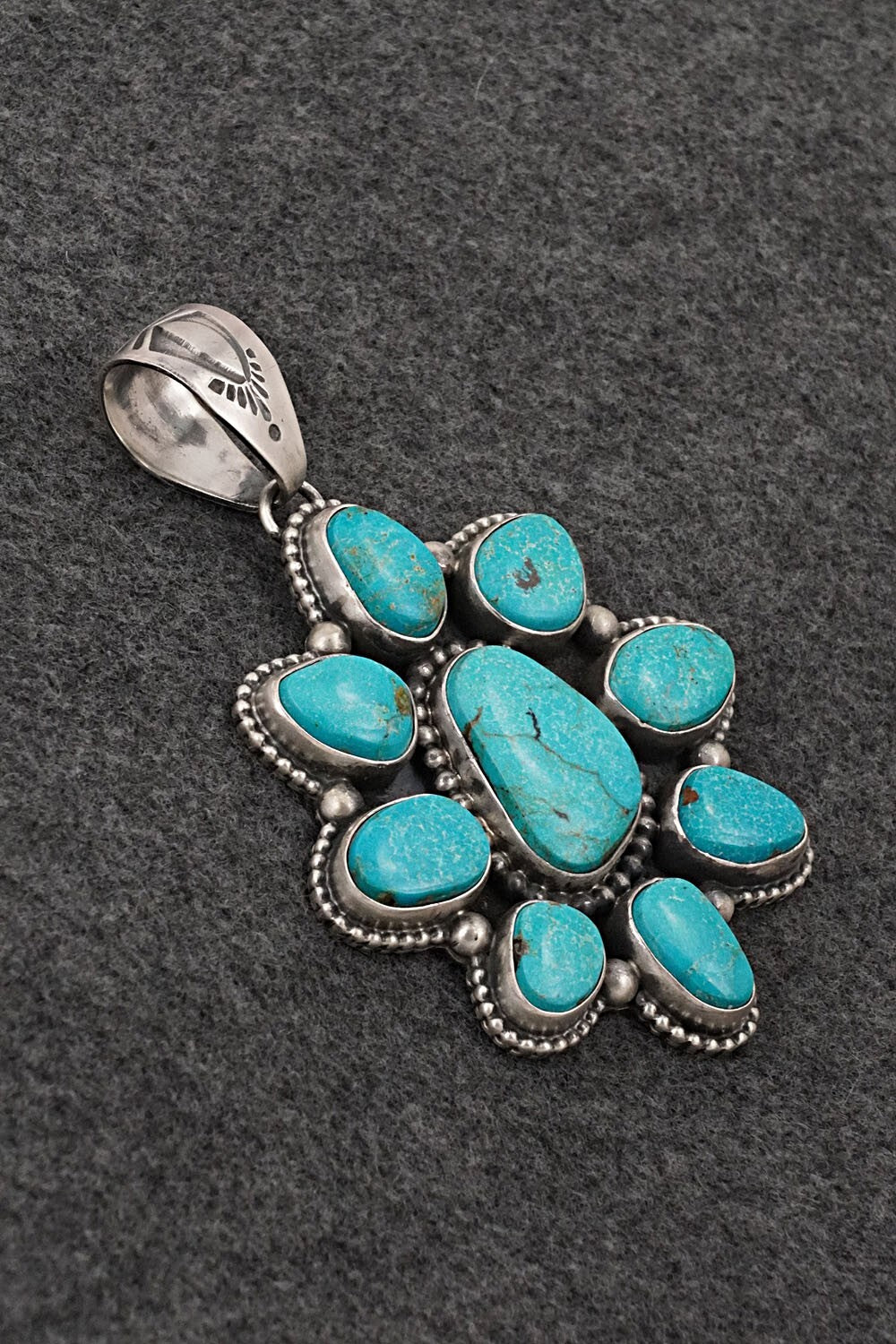 Turquoise & Sterling Silver Pendant - Kathleen Livingston