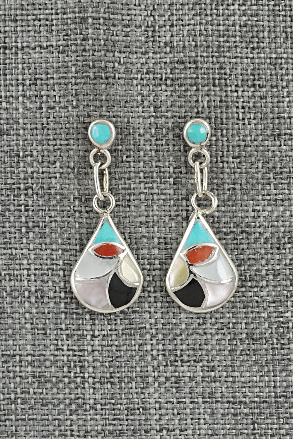 Multi-Stone & Sterling Silver Earrings - Orena Leekya