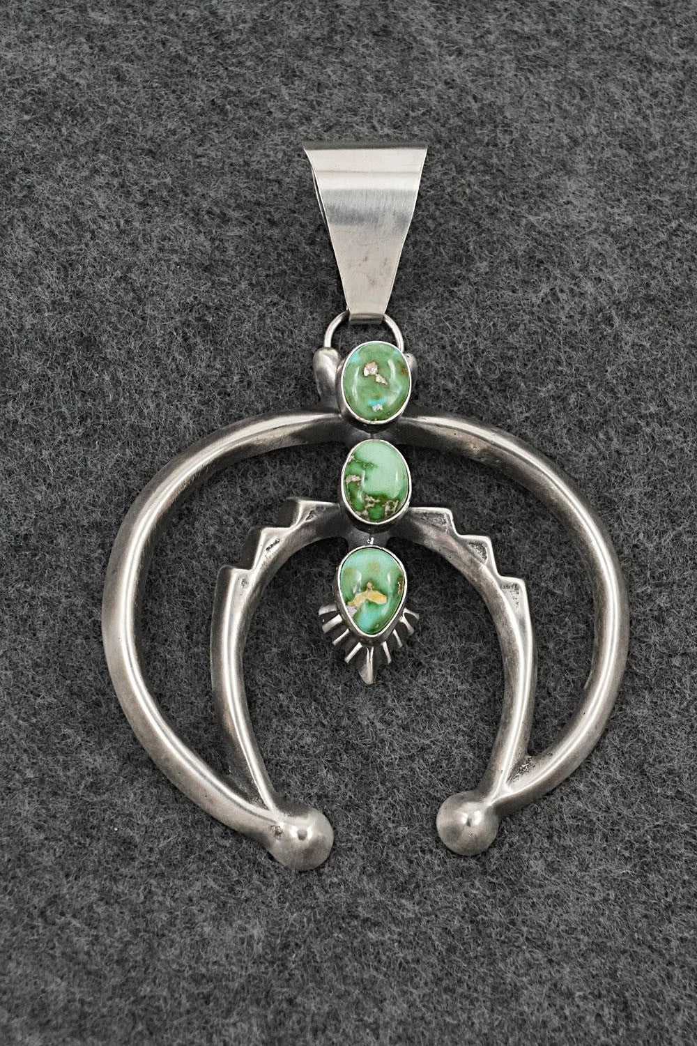 Turquoise & Sterling Silver Pendant - Eugene Gruber