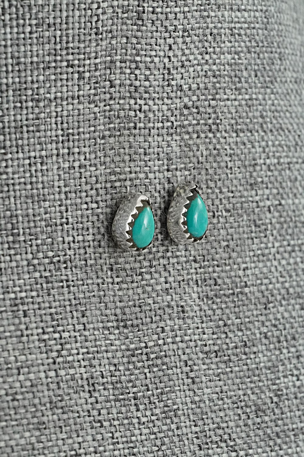 Turquoise & Sterling Silver Earrings - Gerald Joe