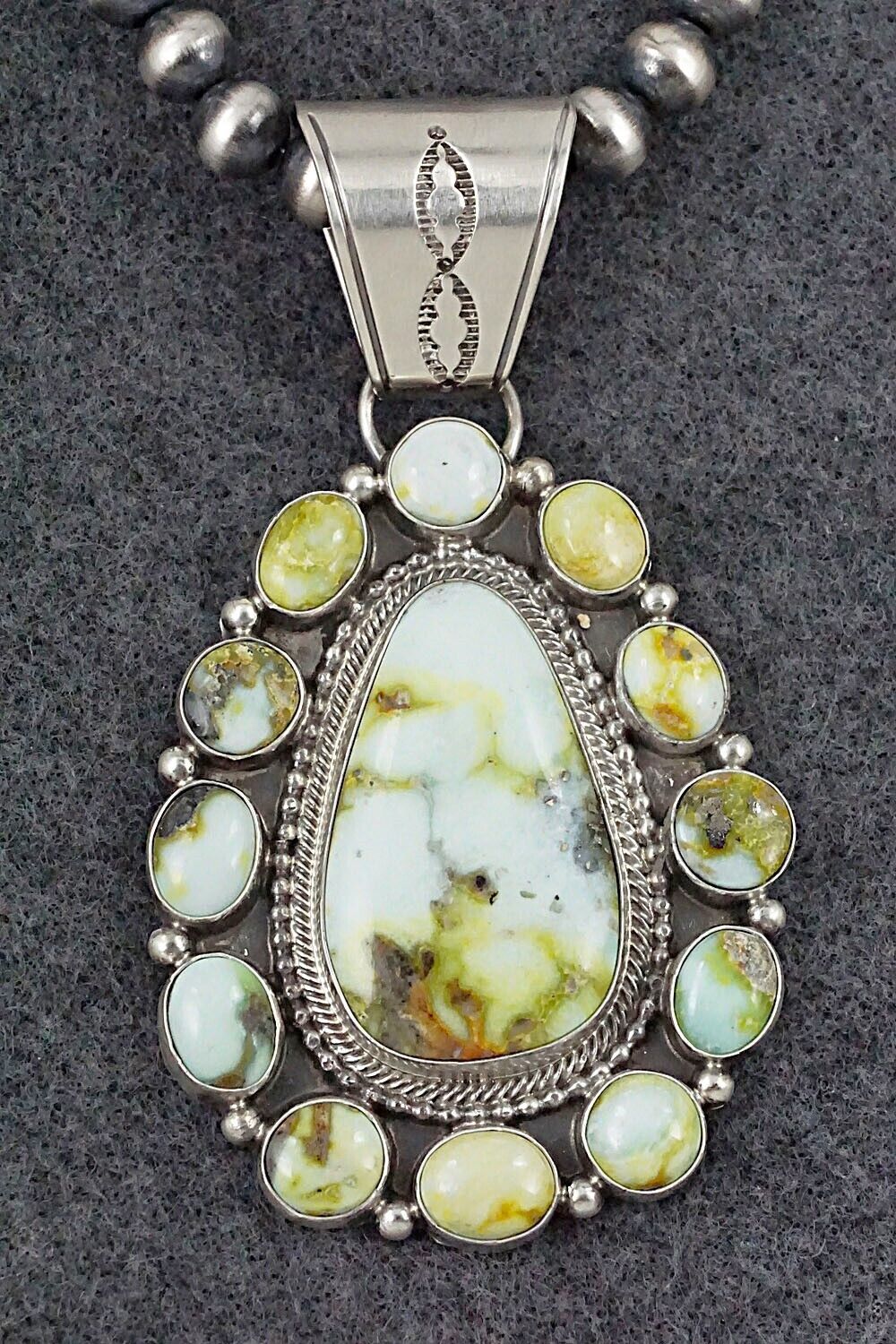 Variscite & Sterling Silver Necklace - Tom Lewis
