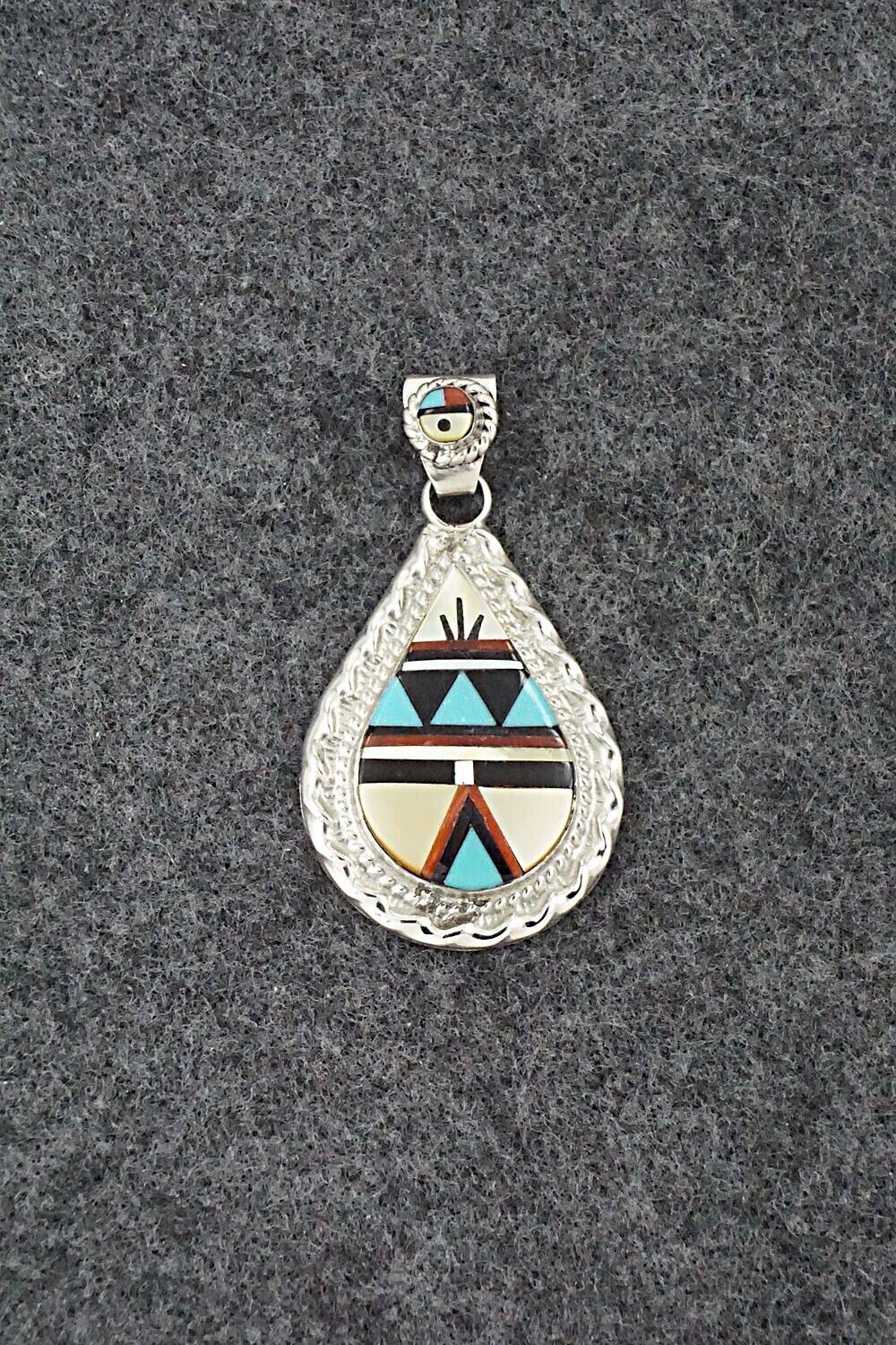 Multi-Stone & Sterling Silver Pendant - Lynette Yuselew
