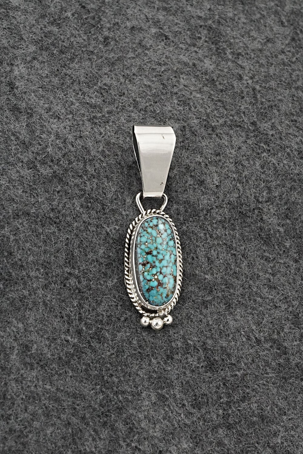 Turquoise & Sterling Silver Pendant - Rena Begay