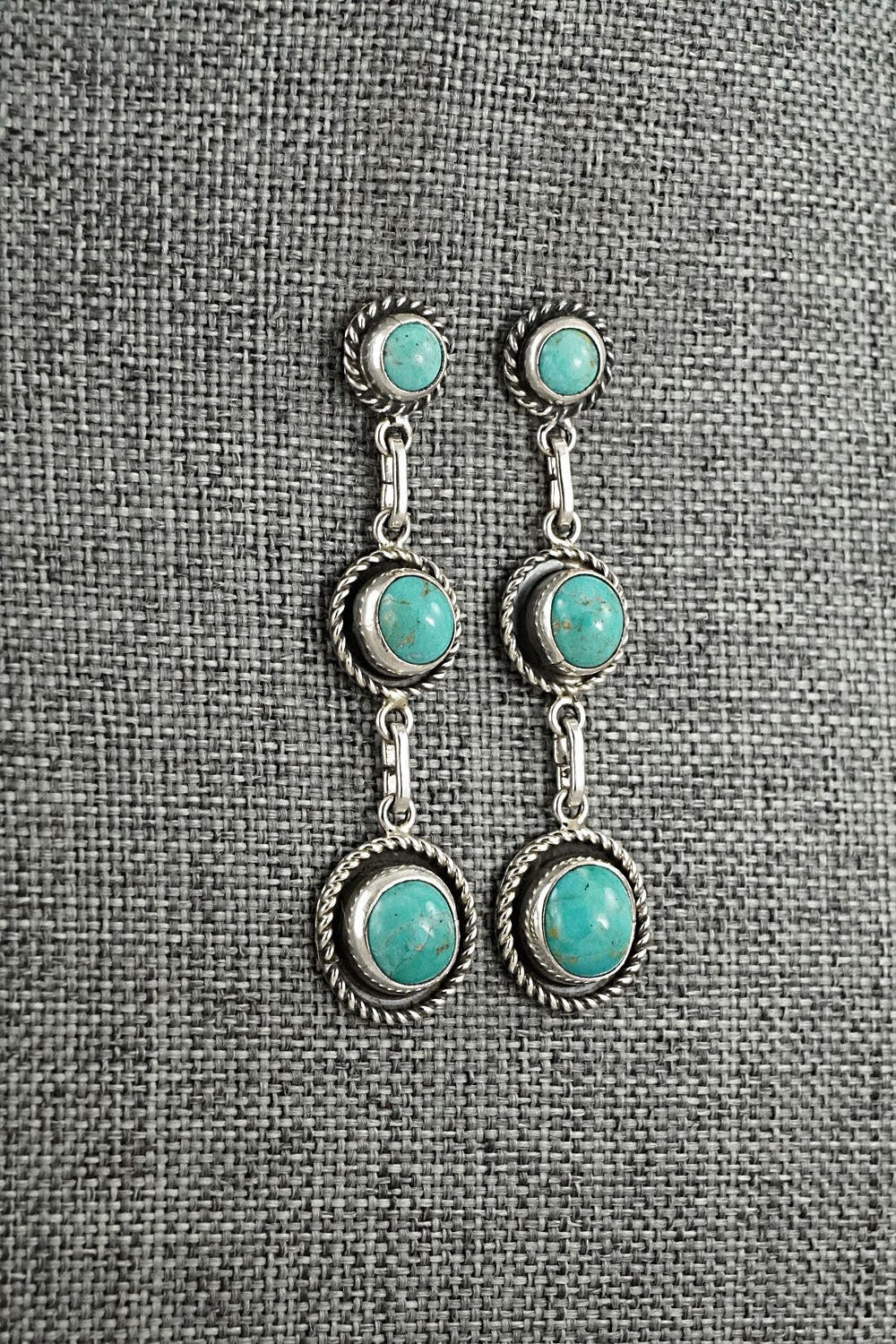 Turquoise & Sterling Silver Earrings - Martin Perry