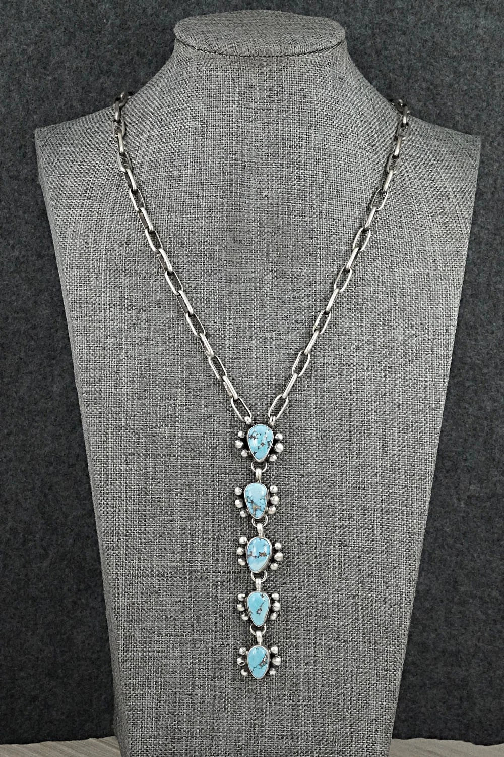 Turquoise & Sterling Silver Necklace - Bobby Johnson