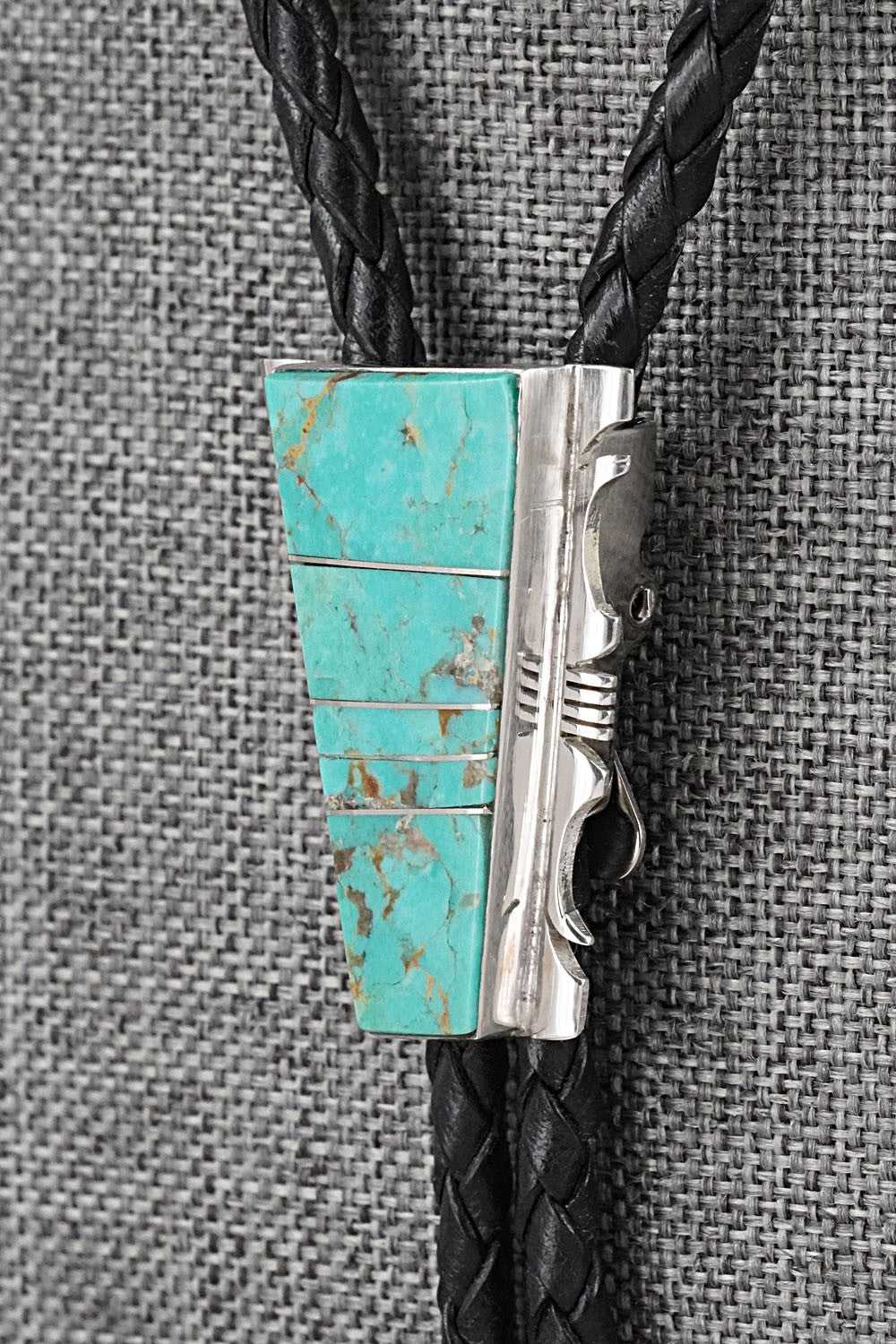 Turquoise & Sterling Silver Bolo Tie - Steve Francisco
