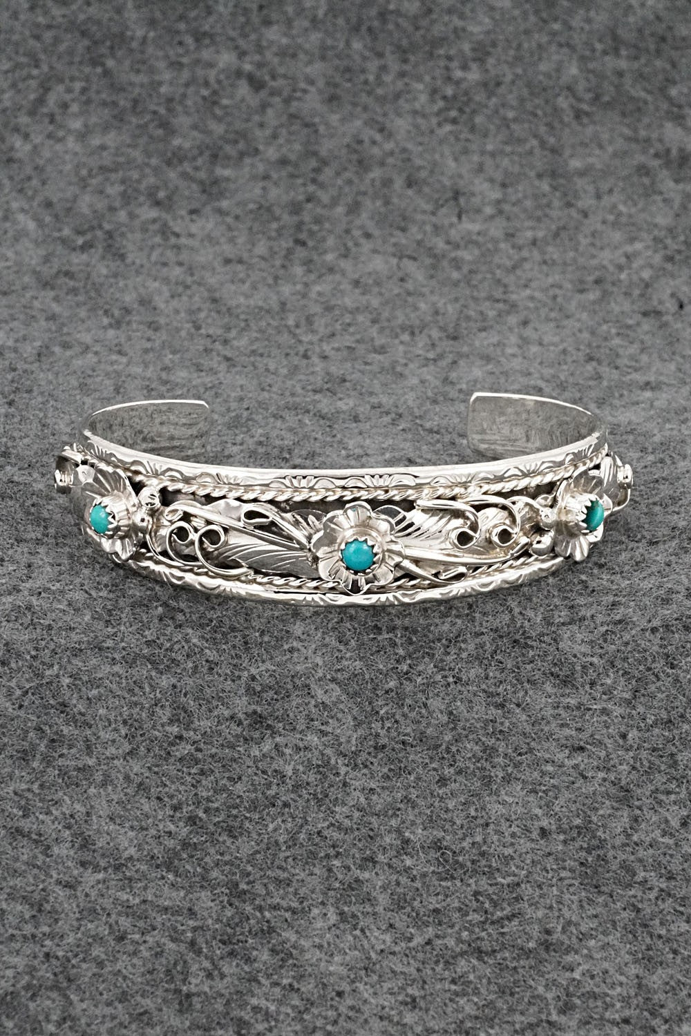 Turquoise & Sterling Silver Bracelet - Bessie Joe