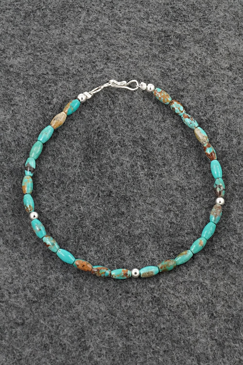 Turquoise & Sterling Silver Bracelet - Doreen Jake