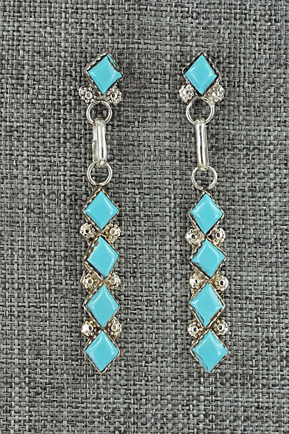 Turquoise & Sterling Silver Earrings - Olivia Qualo