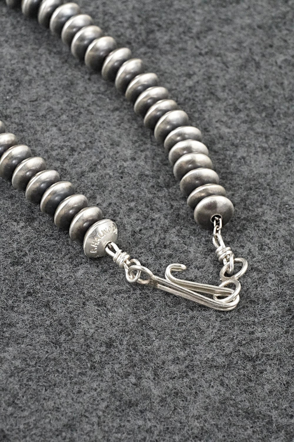 Sterling Silver Navajo Pearl Necklace 22" - Dorinda Mariano