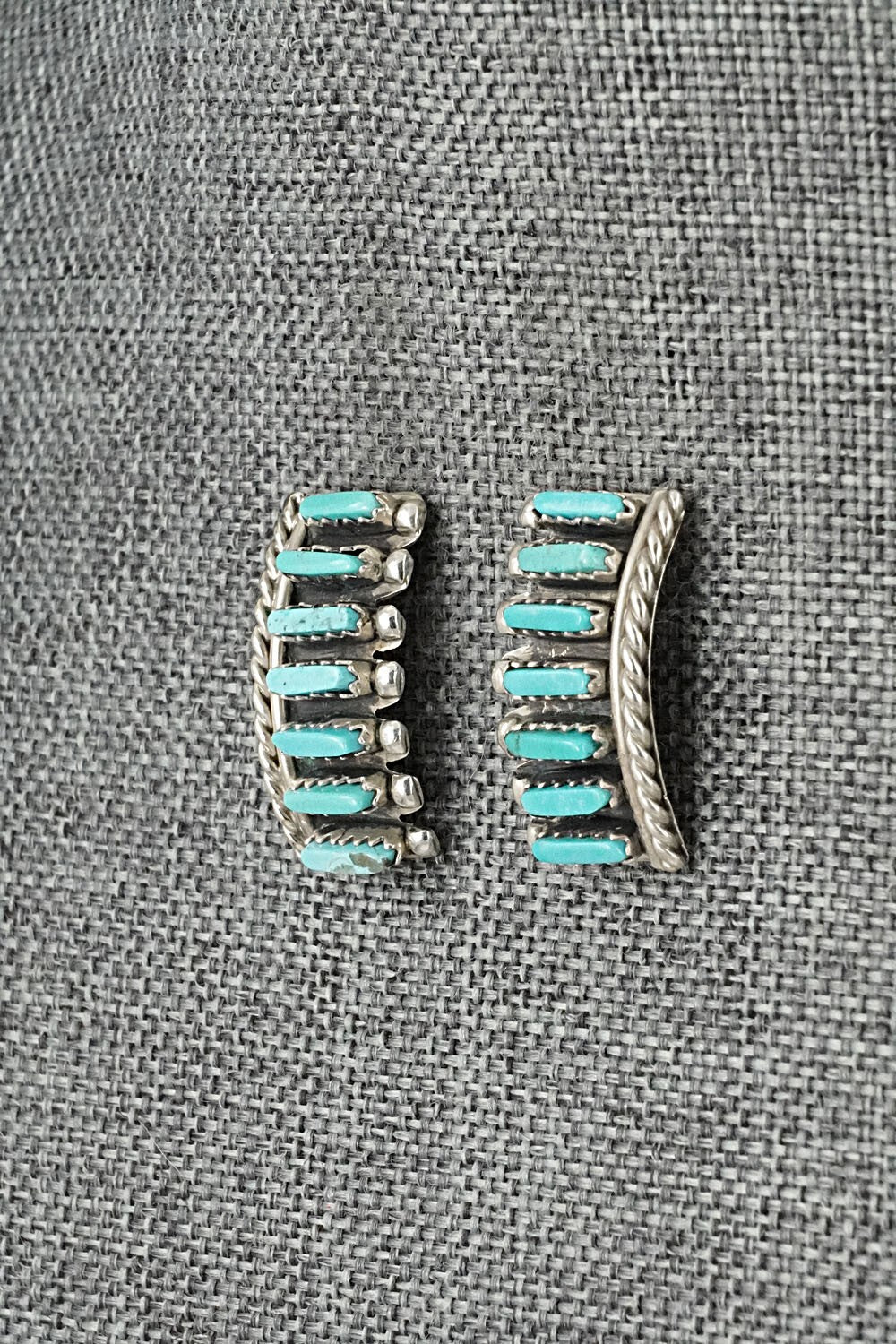 Turquoise & Sterling Silver Earrings - Charlie John