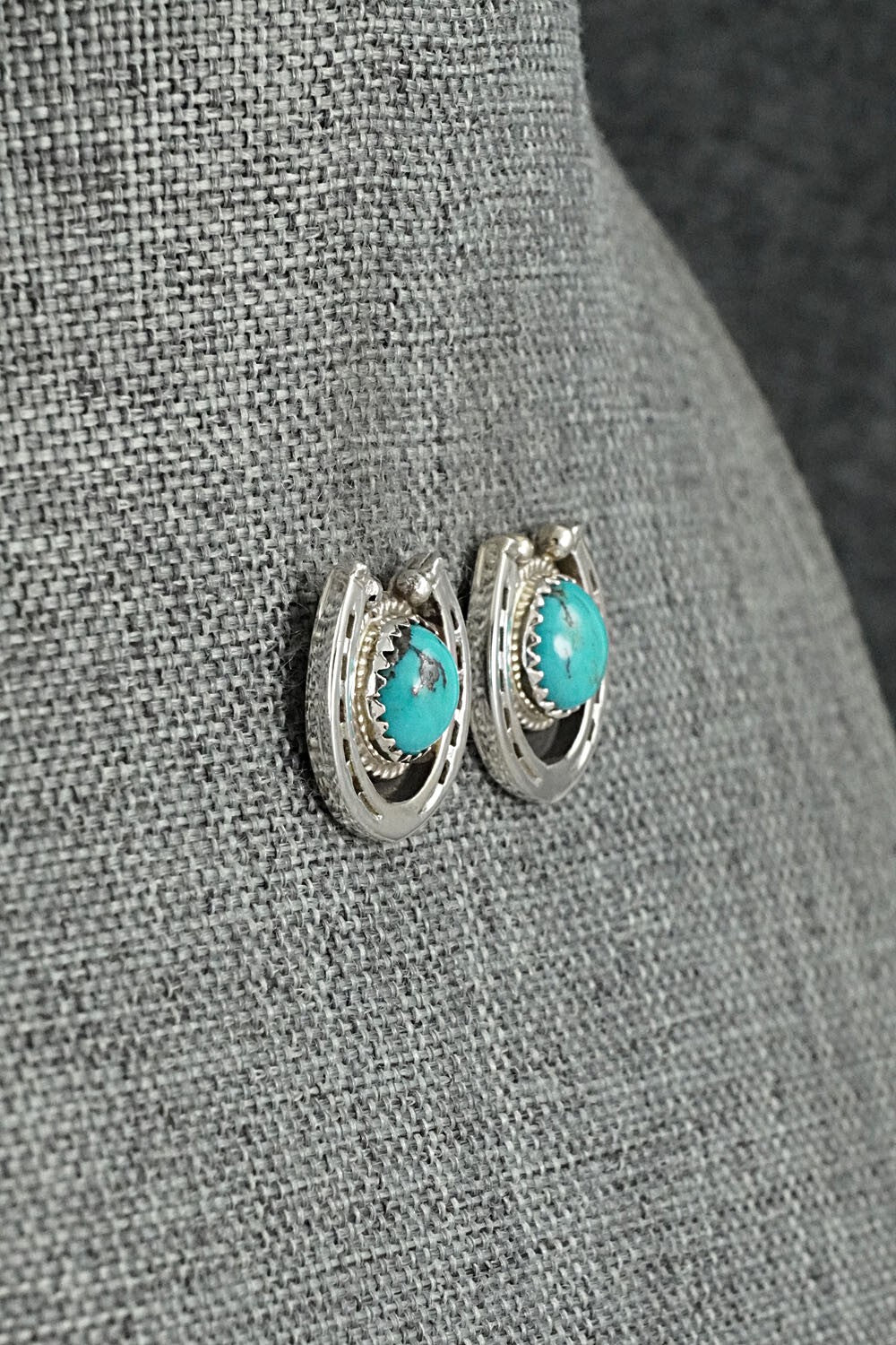 Turquoise & Sterling Silver Earrings - Hiram Largo