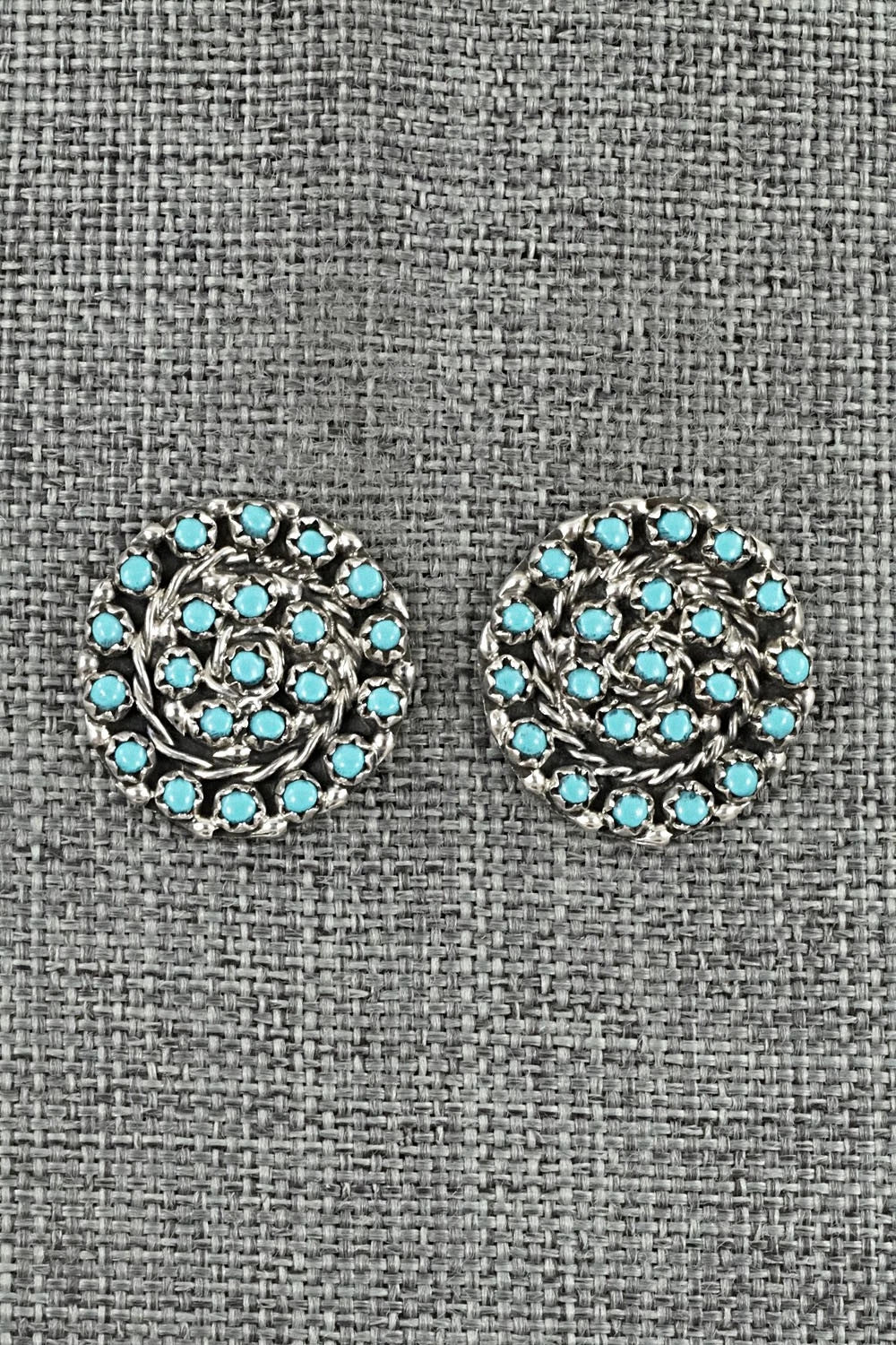 Turquoise & Sterling Silver Earrings - Randy Hooee