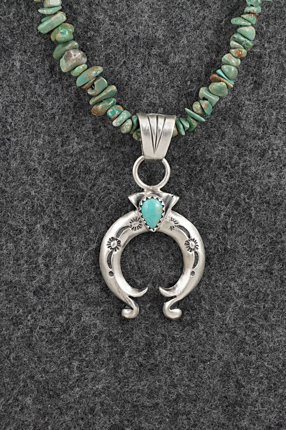 Turquoise & Sterling Silver Necklace 16" - Louise Joe
