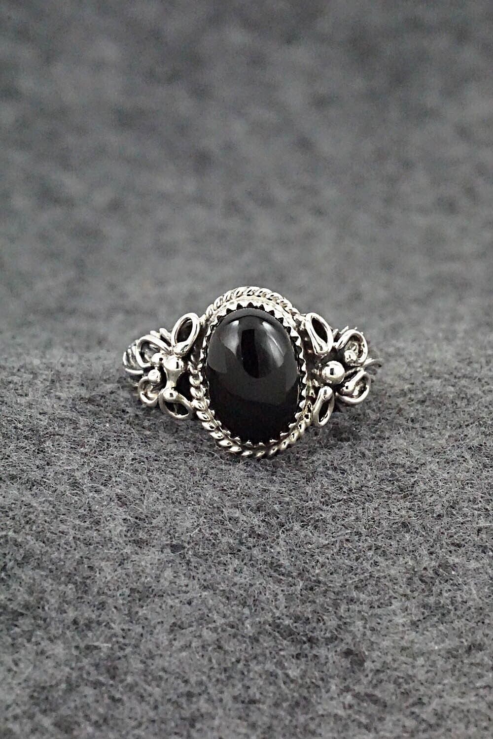 Onyx & Sterling Silver Ring - Jeannette Saunders - Size 13