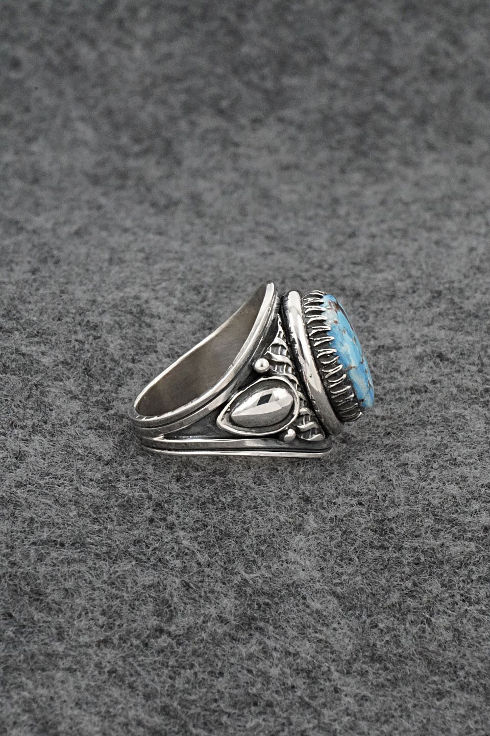 Turquoise & Sterling Silver Ring - Derrick Gordon - Size 8