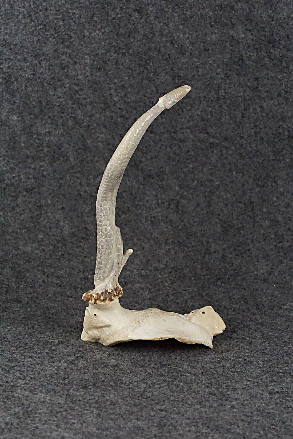 Rattlesnake & Mouse Zuni Fetish Carving - Maxx Laate