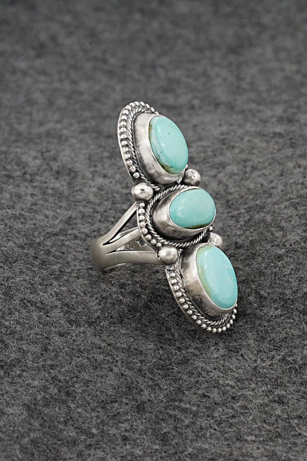Turquoise & Sterling Silver Ring - Bobby Johnson - Size 7