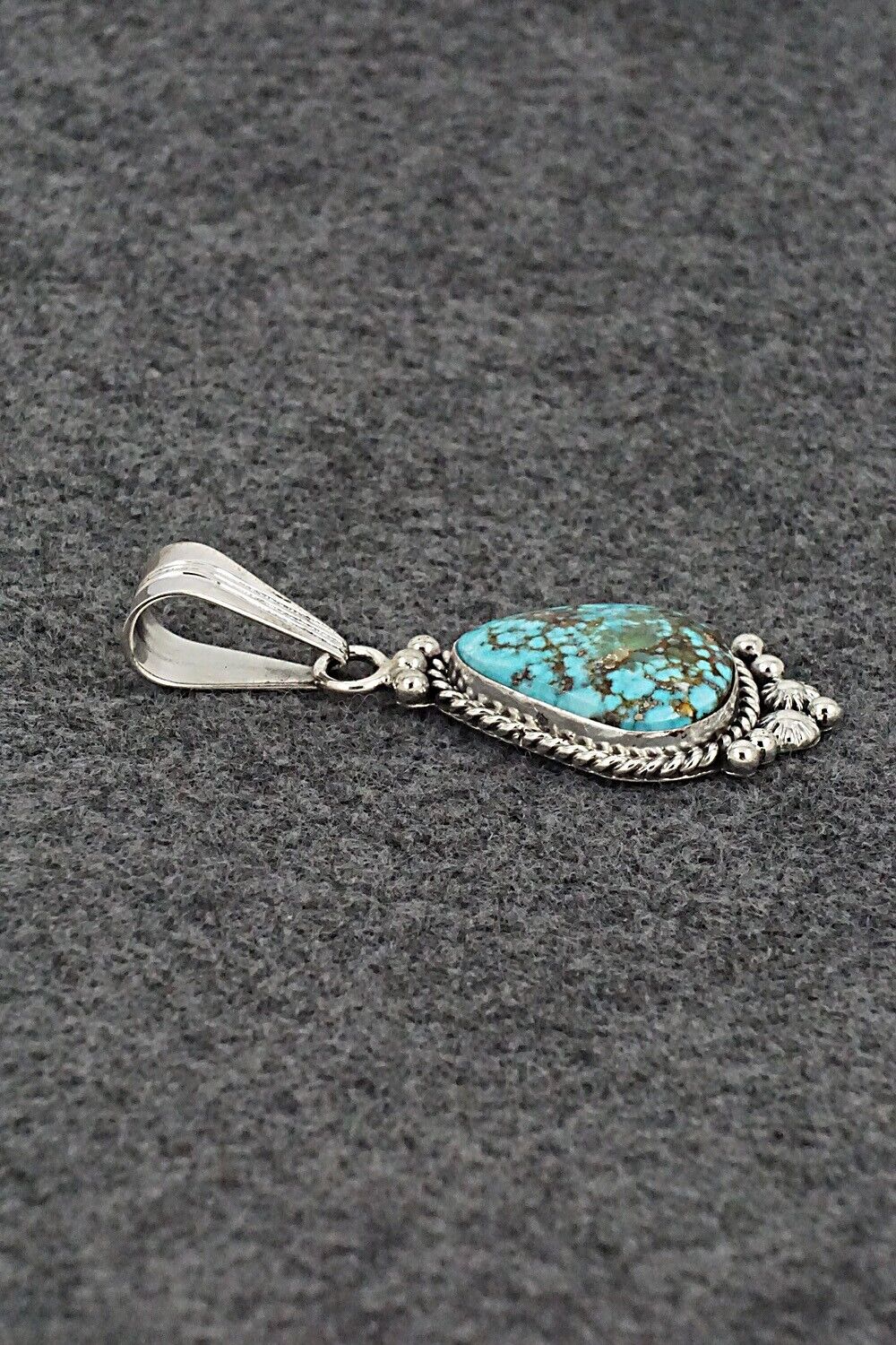 Turquoise & Sterling Silver Pendant - Samuel Yellowhair