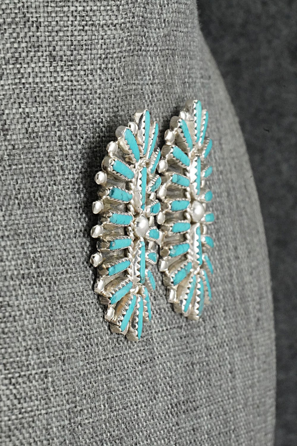 Turquoise & Sterling Silver Earrings - Philena Byjoe