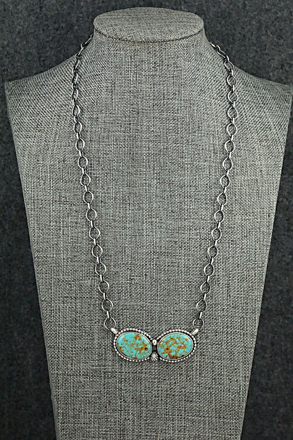 Turquoise & Sterling Silver Necklace - Kathleen Livingston