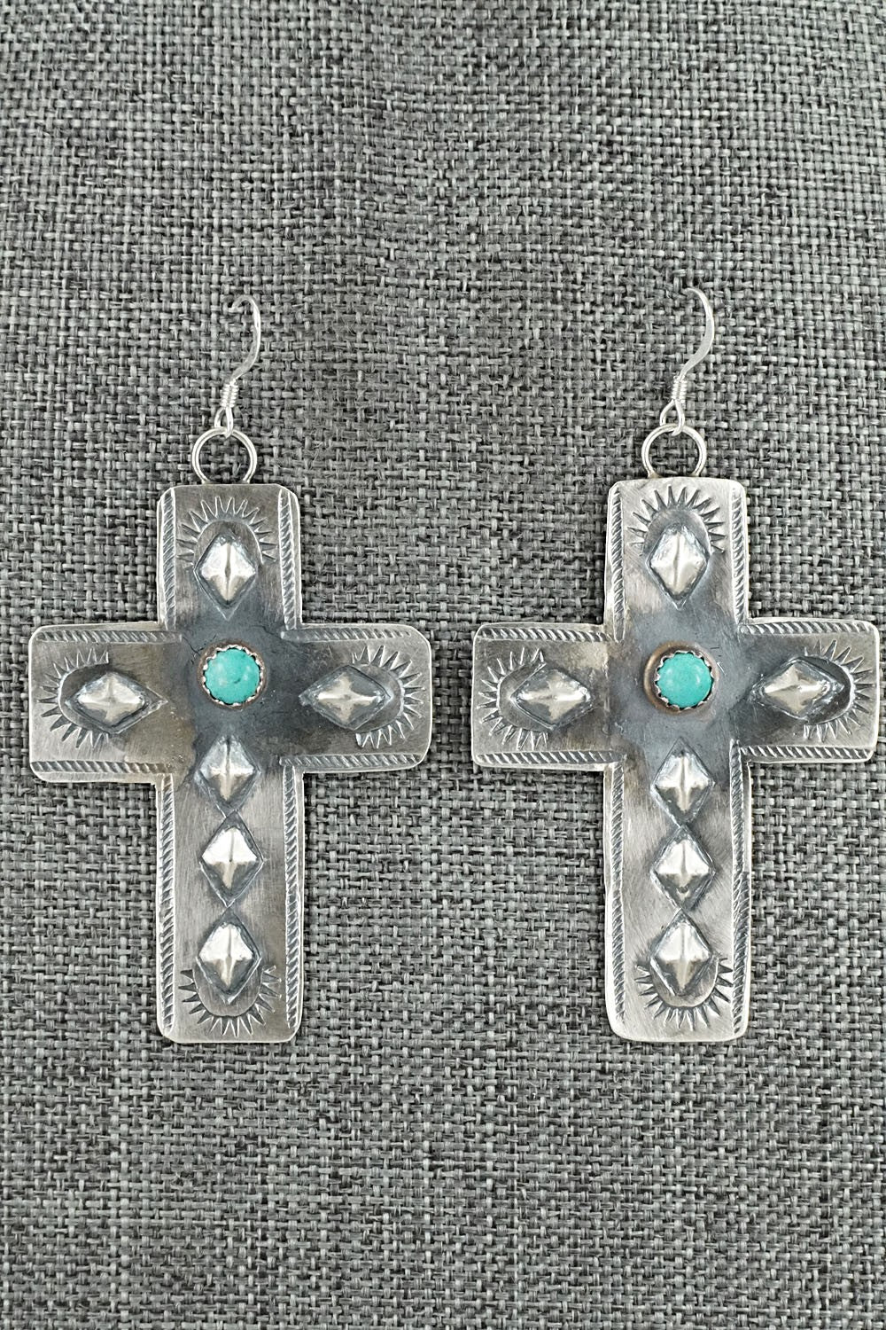 Turquoise & Sterling Silver Earrings - Tim Yazzie