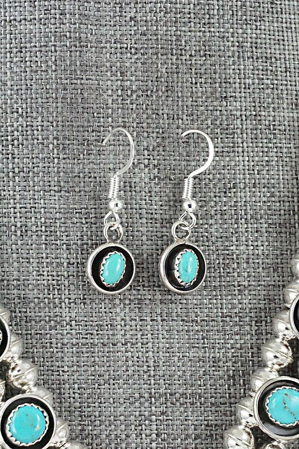 Turquoise & Sterling Silver Mini Squash Blossom Set - Phil Garcia