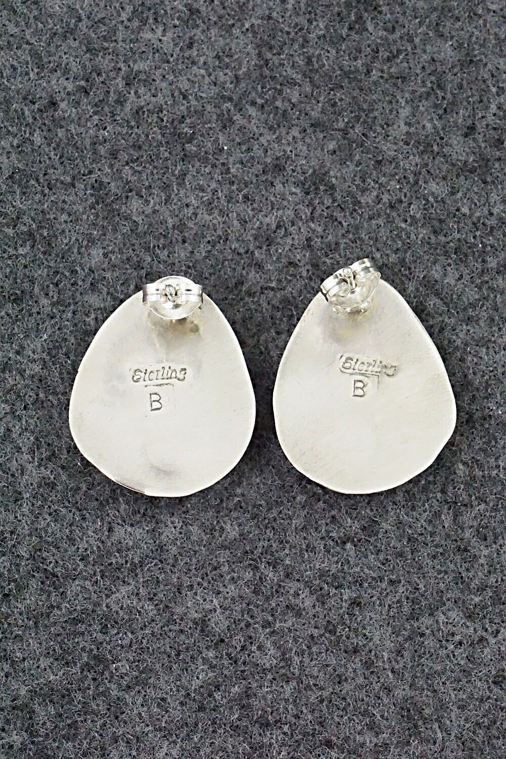 Turquoise & Sterling Silver Earrings - Ervin Begay