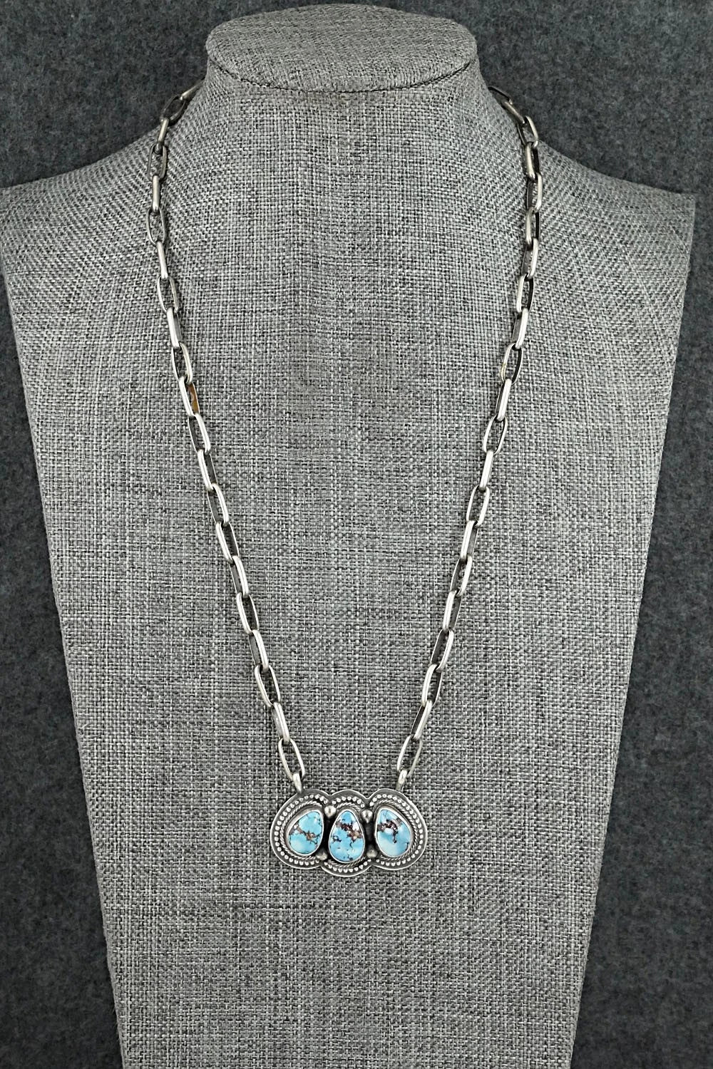 Turquoise & Sterling Silver Necklace - Kathleen Livingston