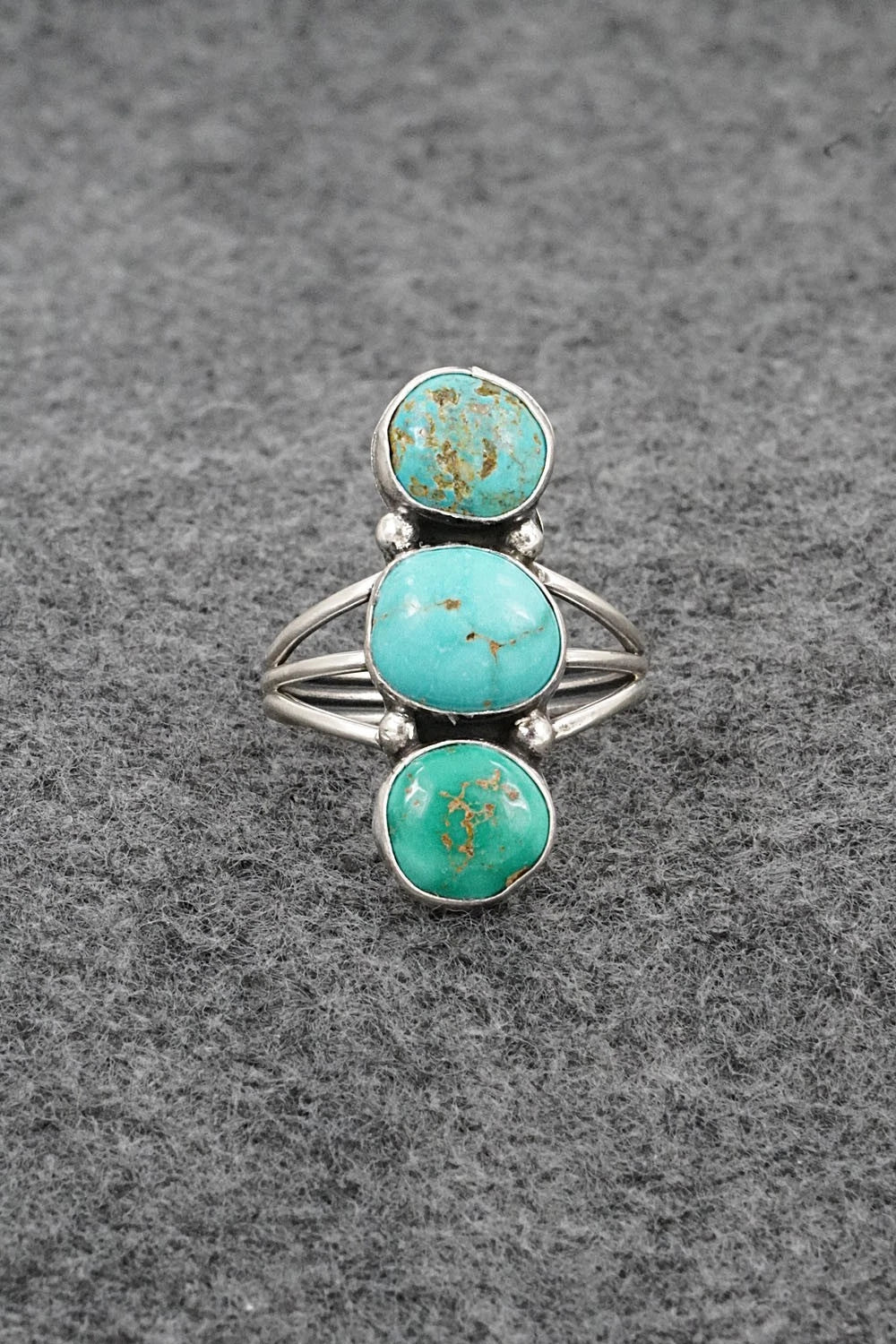 Turquoise & Sterling Silver Ring - Verley Betone - Size 10