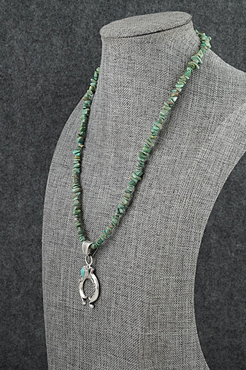 Turquoise & Sterling Silver Necklace 16" - Louise Joe