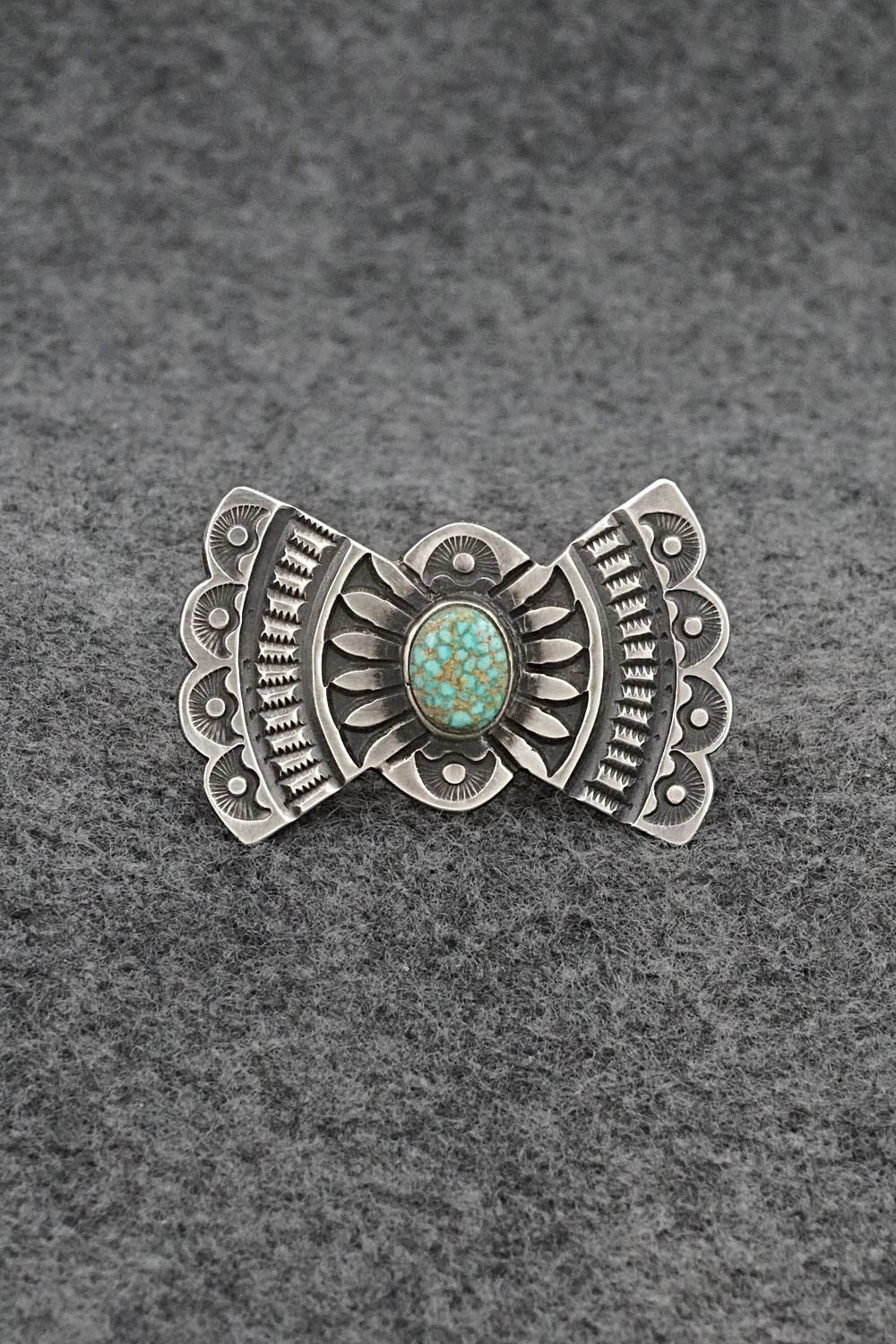 Turquoise & Sterling Silver Ring - Calvin Martinez - Size 8