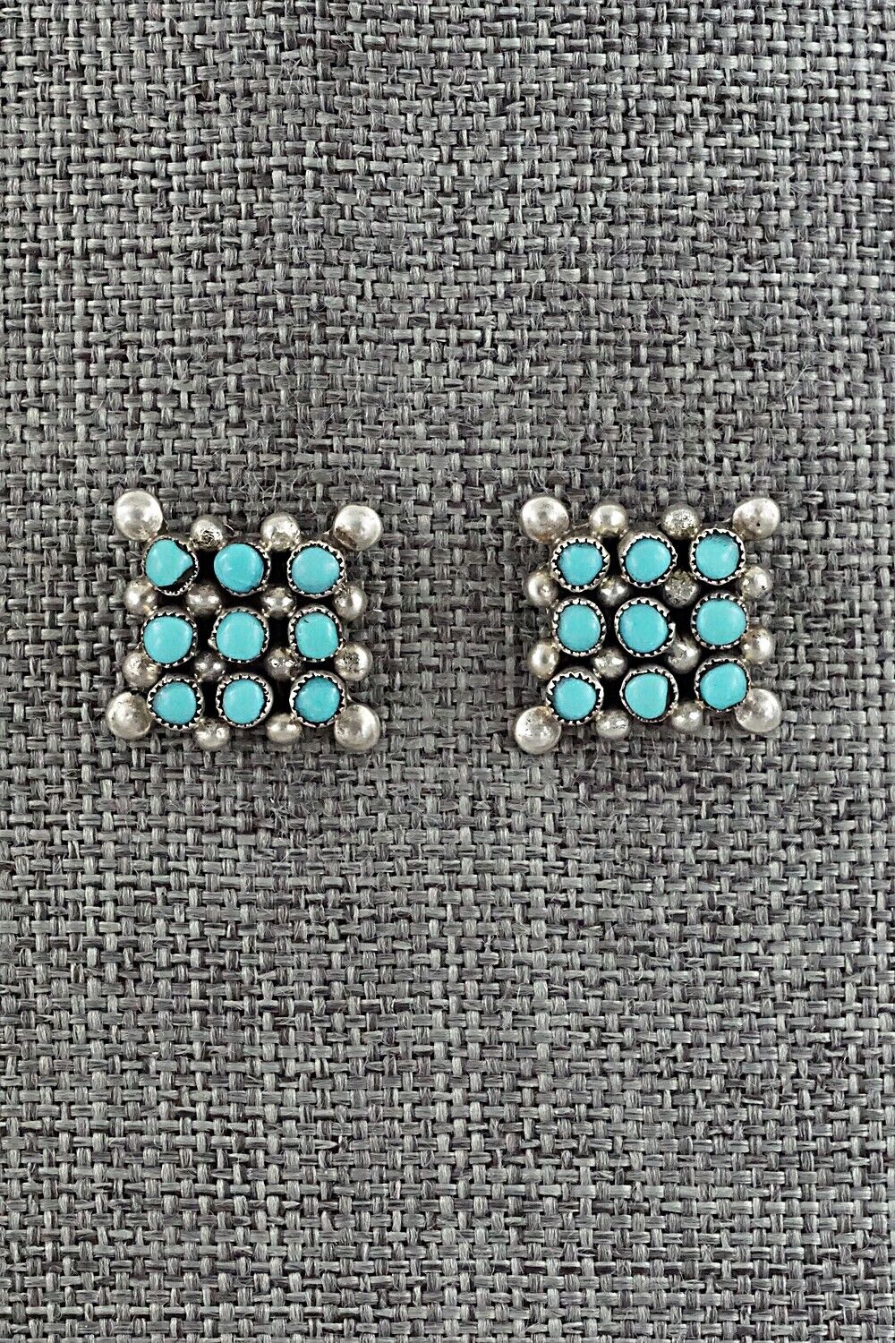 Turquoise & Sterling Silver Earrings - Calvert Lamy