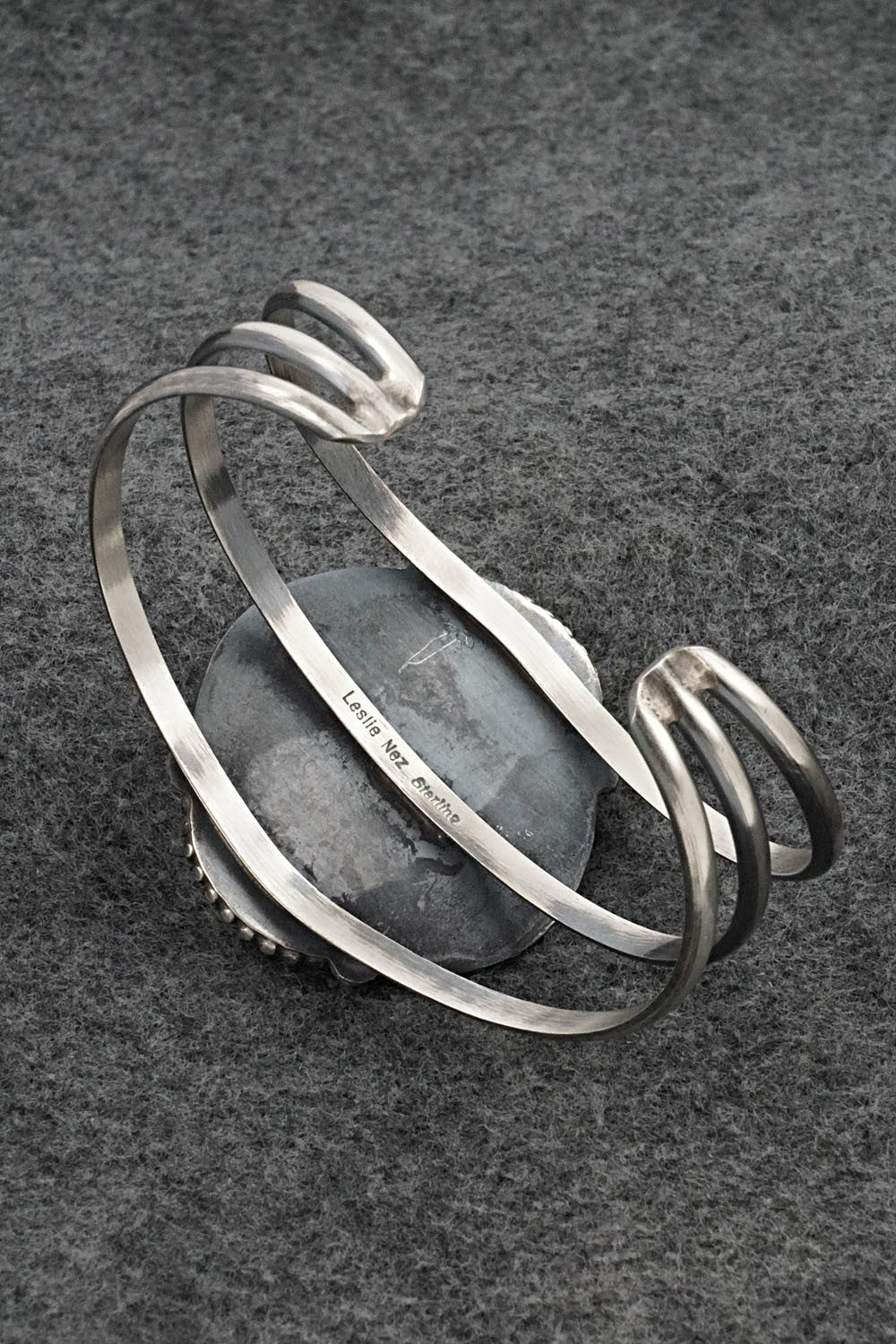 Turquoise & Sterling Silver Bracelet - Leslie Nez