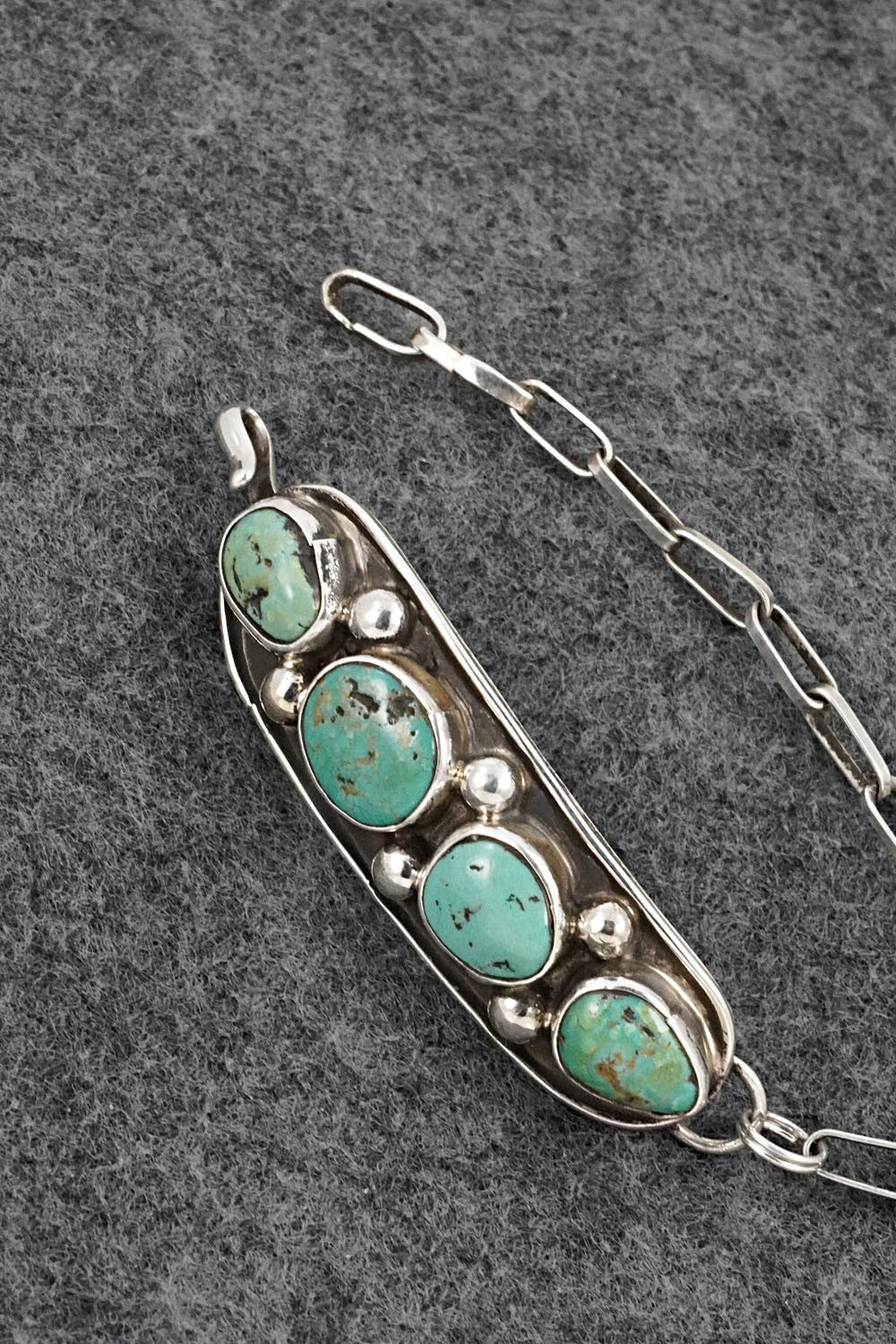 Turquoise & Sterling Silver Bracelet - Priscilla Reeder