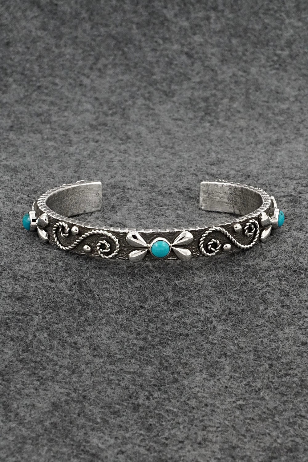 Turquoise & Sterling Silver Bracelet - Ernest Rangel